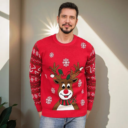 CHRISTMAS RED REINDEER SWEATER