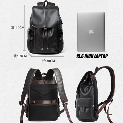 LEATHER MEN BACKPACK 15.6 INCH LAPTOP