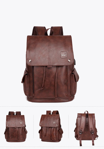 Mode Luxus Marke Leder Männer Rucksack