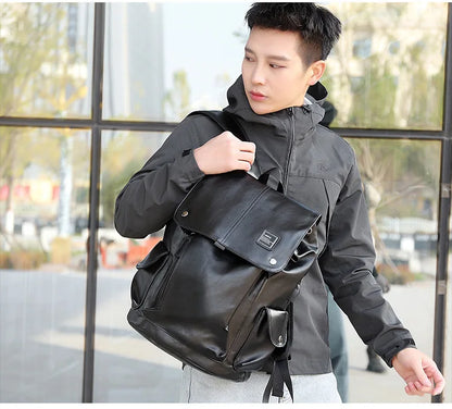 Mode Luxus Marke Leder Männer Rucksack