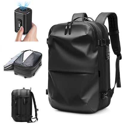 Sistema de compresión al vacío para mochilas de viaje