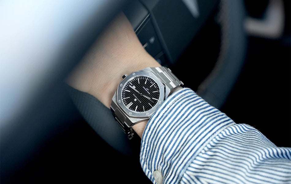 WATCH ROSE GOLD BLACK BASILLE