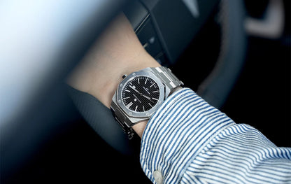 WATCH ROSE GOLD BLACK BASILLE