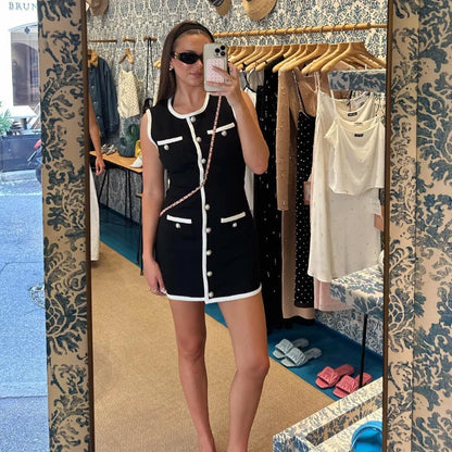 Minivestido elegante de cintura alta Samaraa