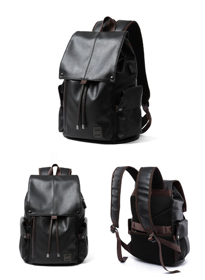 LEATHER MEN BACKPACK 15.6 INCH LAPTOP
