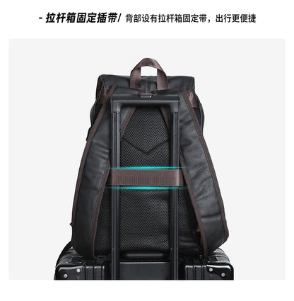 LEATHER MEN BACKPACK 15.6 INCH LAPTOP