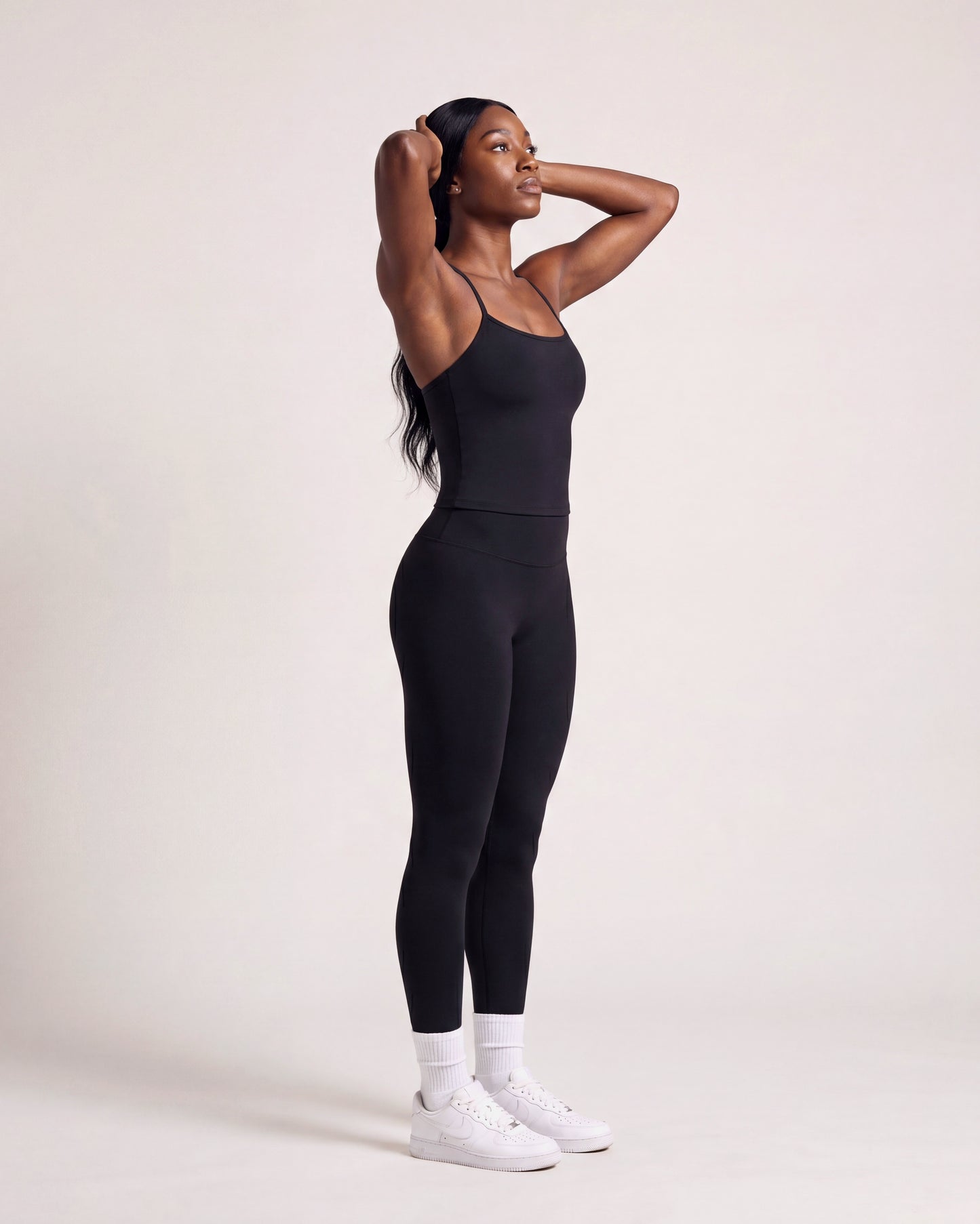 VARCEA Black Cross Back Tank
