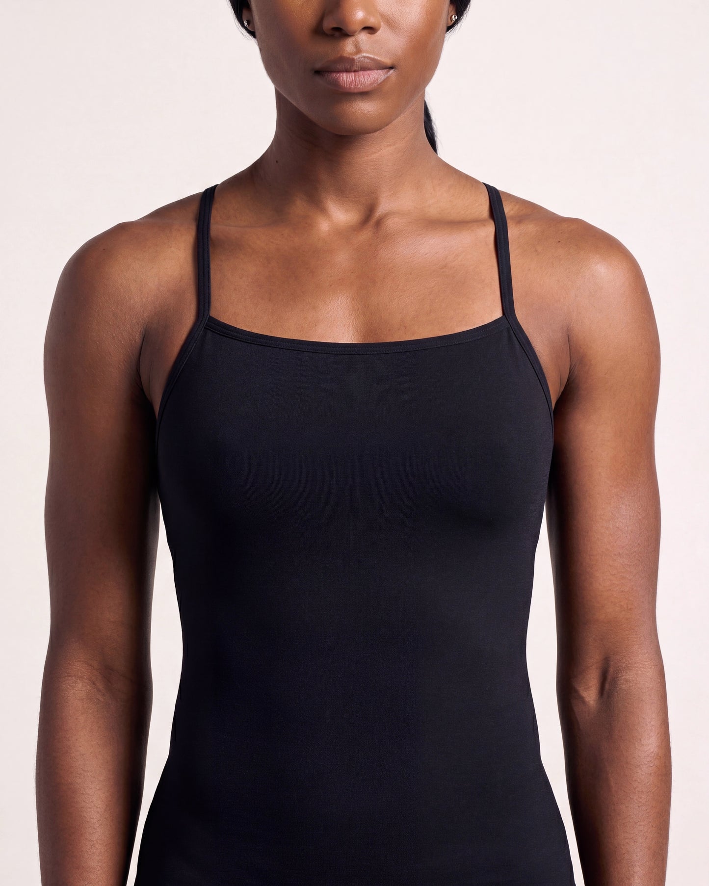 VARCEA Black Cross Back Tank