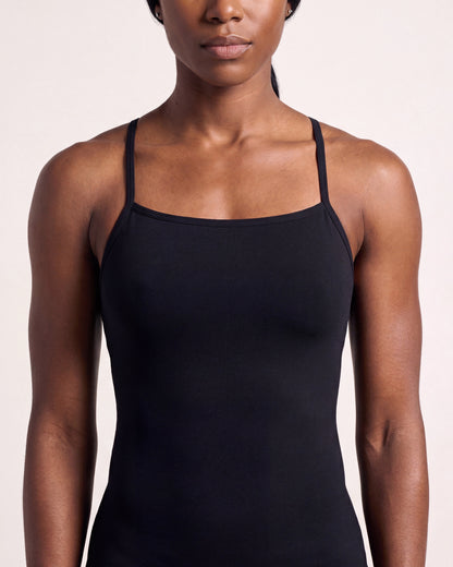 VARCEA Black Cross Back Tank