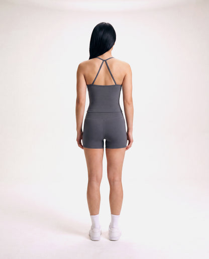 VARCEA Graphite Gray Cross Back Tank