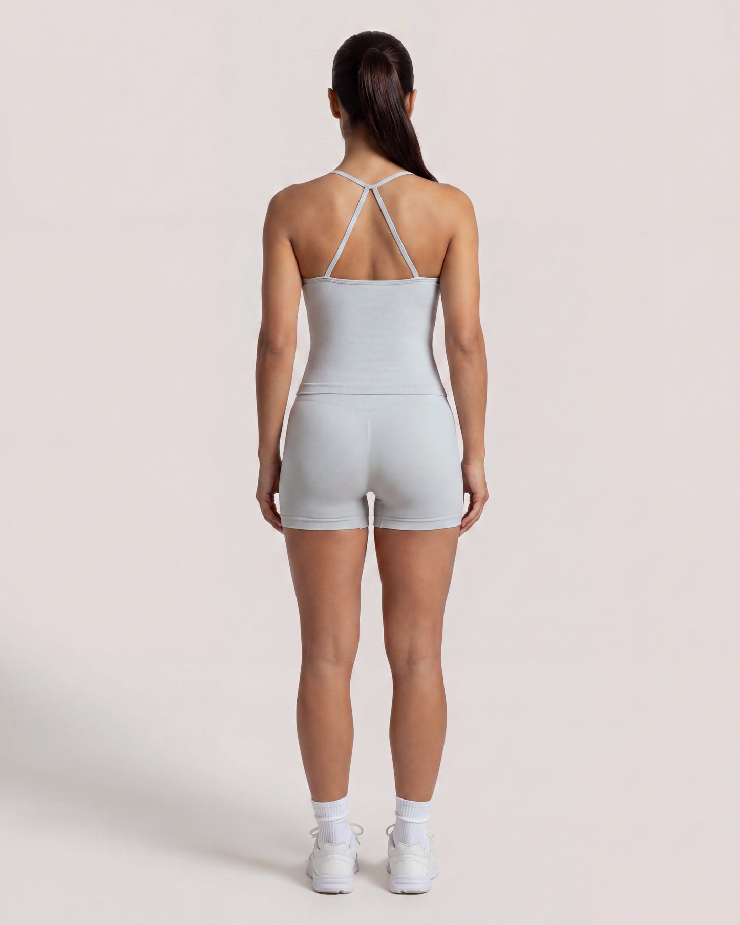 VARCEA Light Gray Cross Back Tank