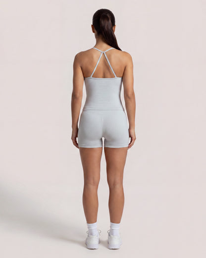 VARCEA Light Gray Cross Back Tank