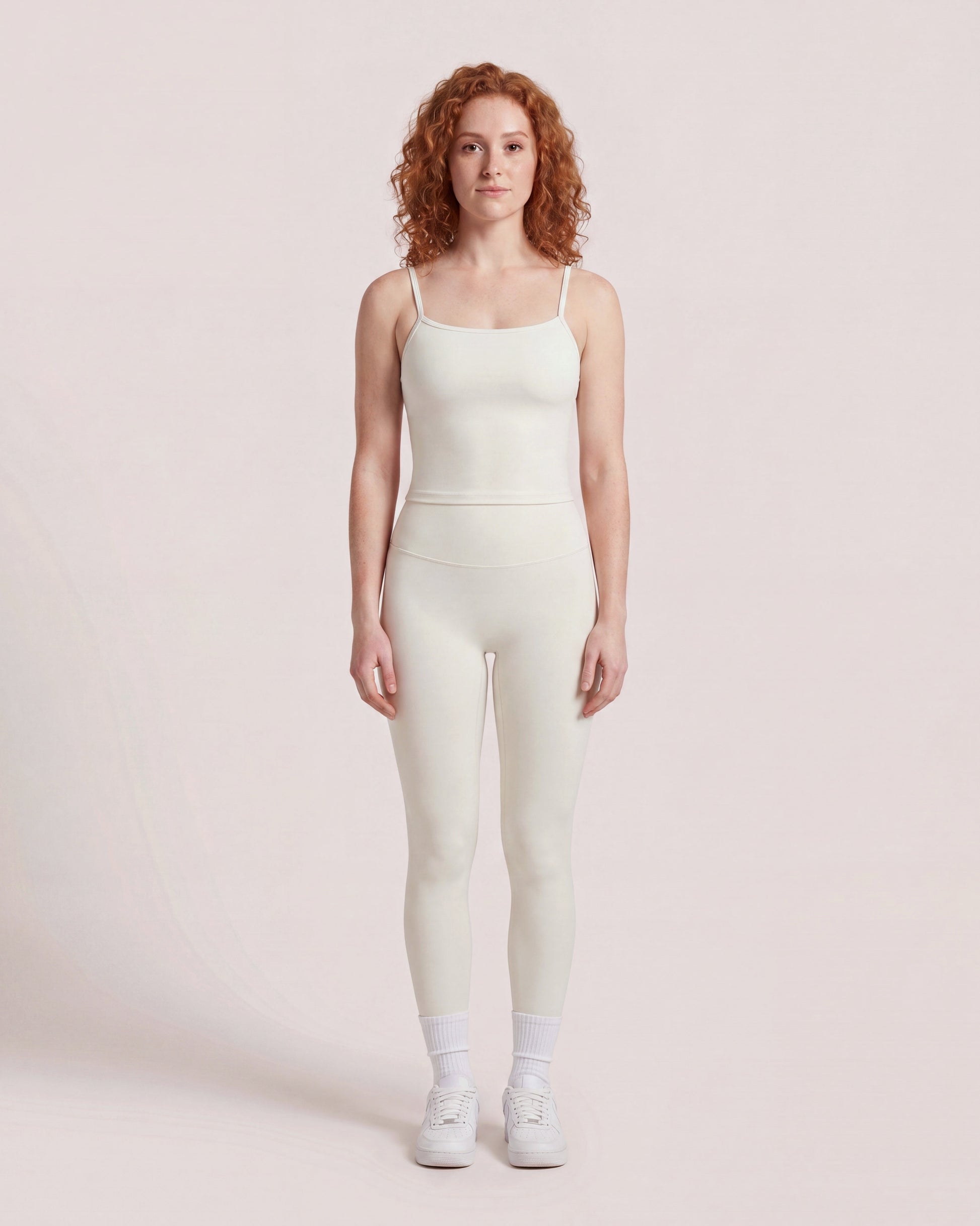 VARCEA Light Ivory Cross Back Tank
