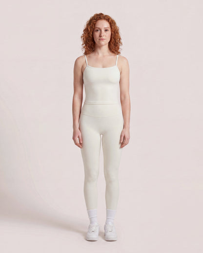 VARCEA Light Ivory Cross Back Tank