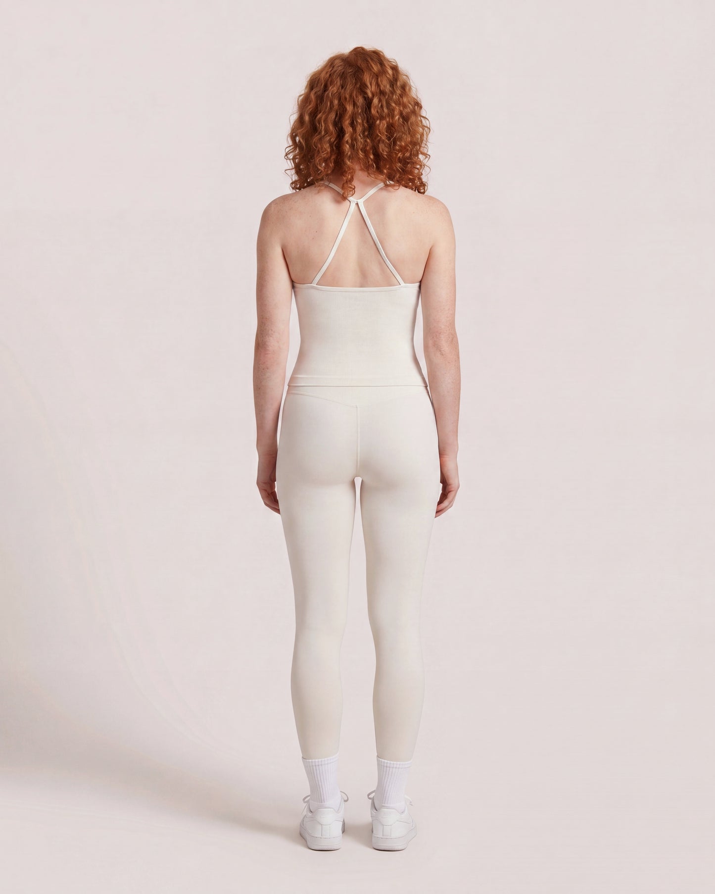 VARCEA Light Ivory Cross Back Tank