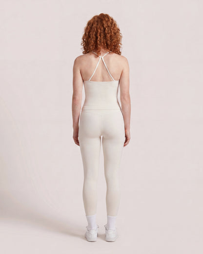 VARCEA Light Ivory Cross Back Tank
