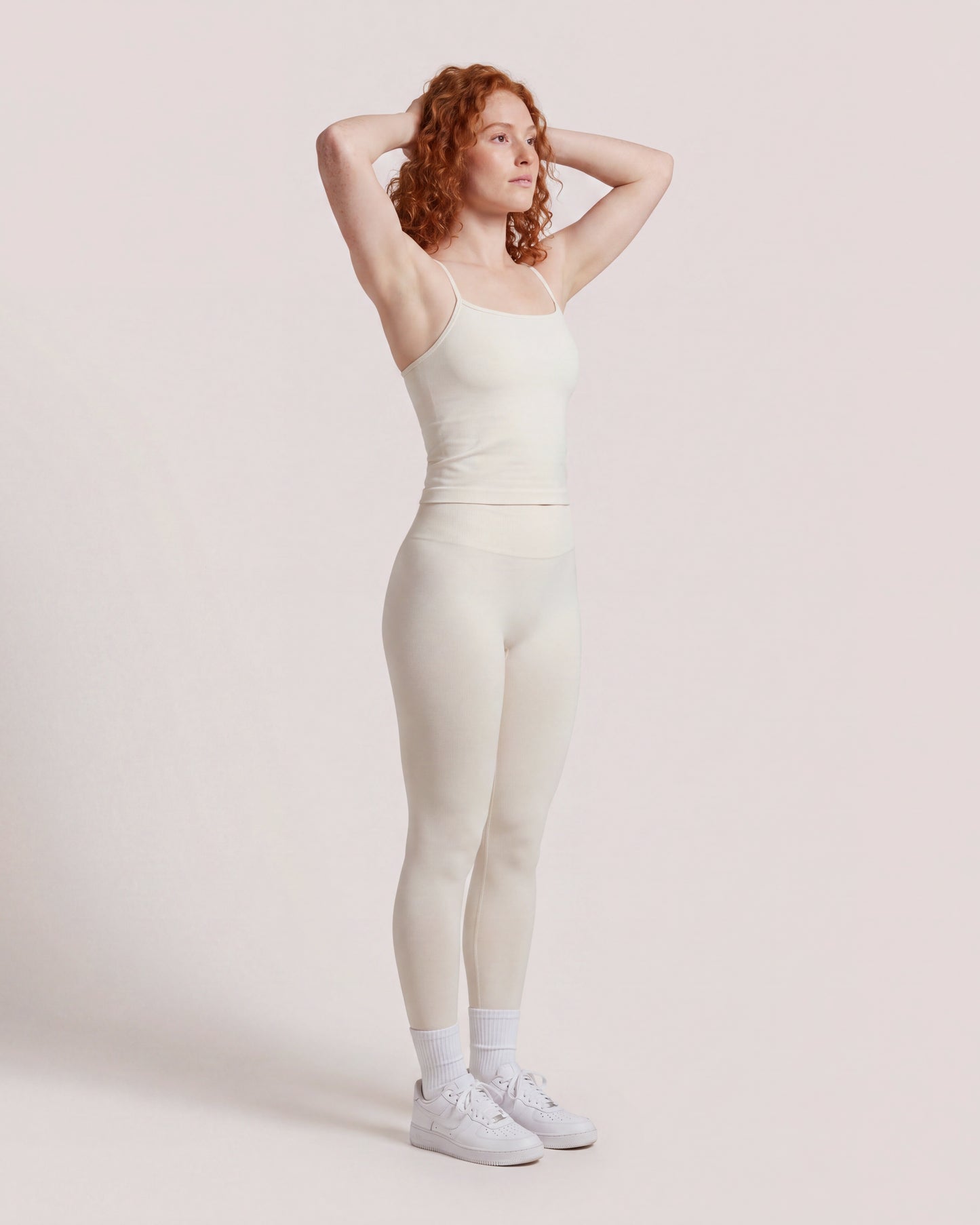 VARCEA Light Ivory Cross Back Tank
