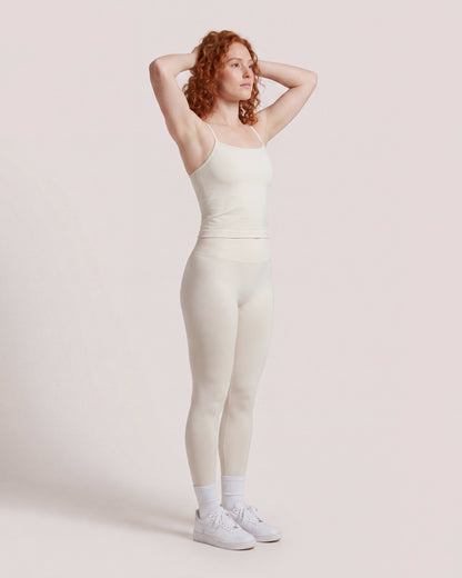 VARCEA Light Ivory Cross Back Tank