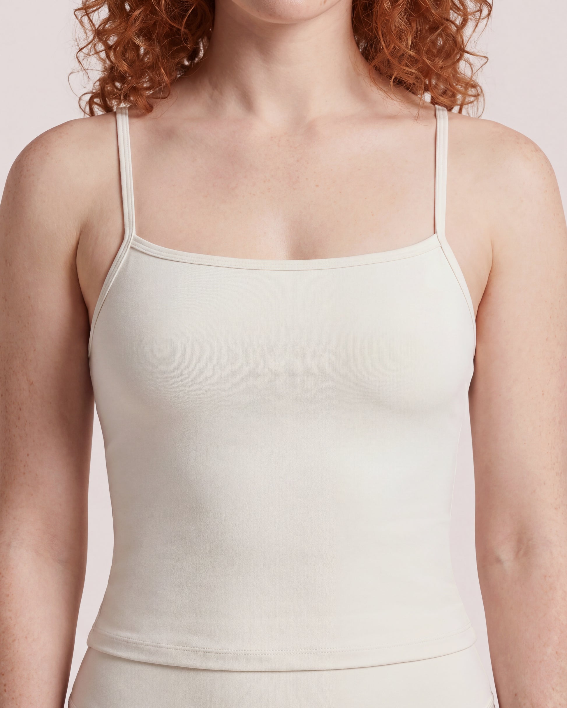 VARCEA Light Ivory Cross Back Tank