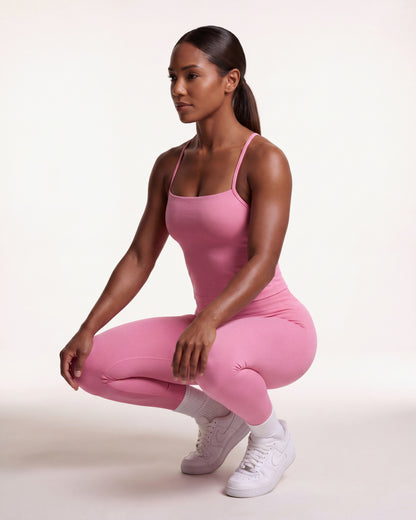 VARCEA Pink Cross Back Tank