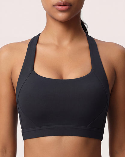 VARCEA Black Cross Sports Bra