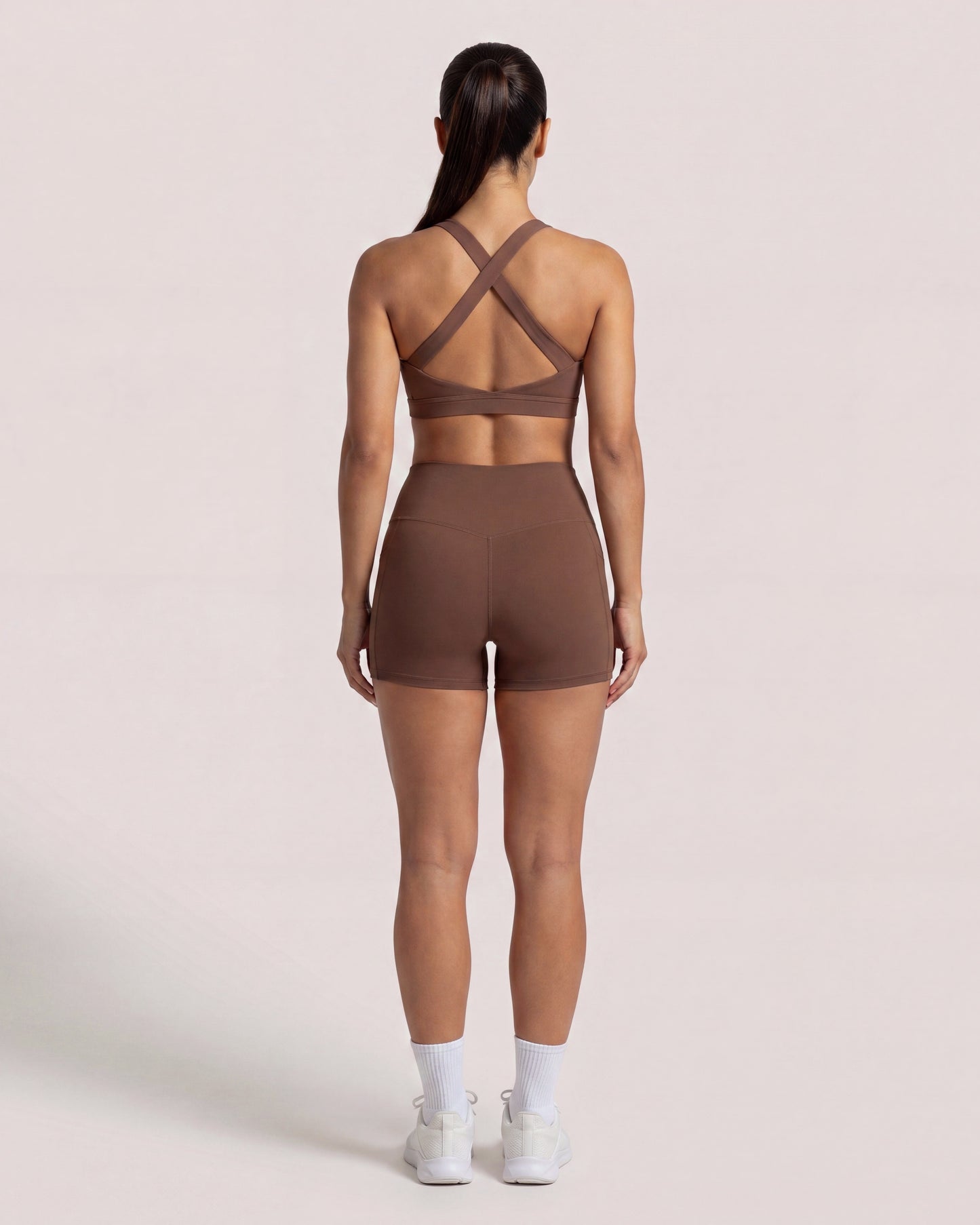 VARCEA Brown Cross Sports Bra