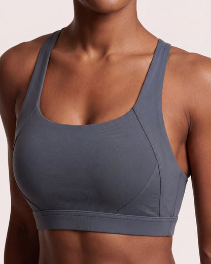 VARCEA Graphite Gray Cross Sports Bra