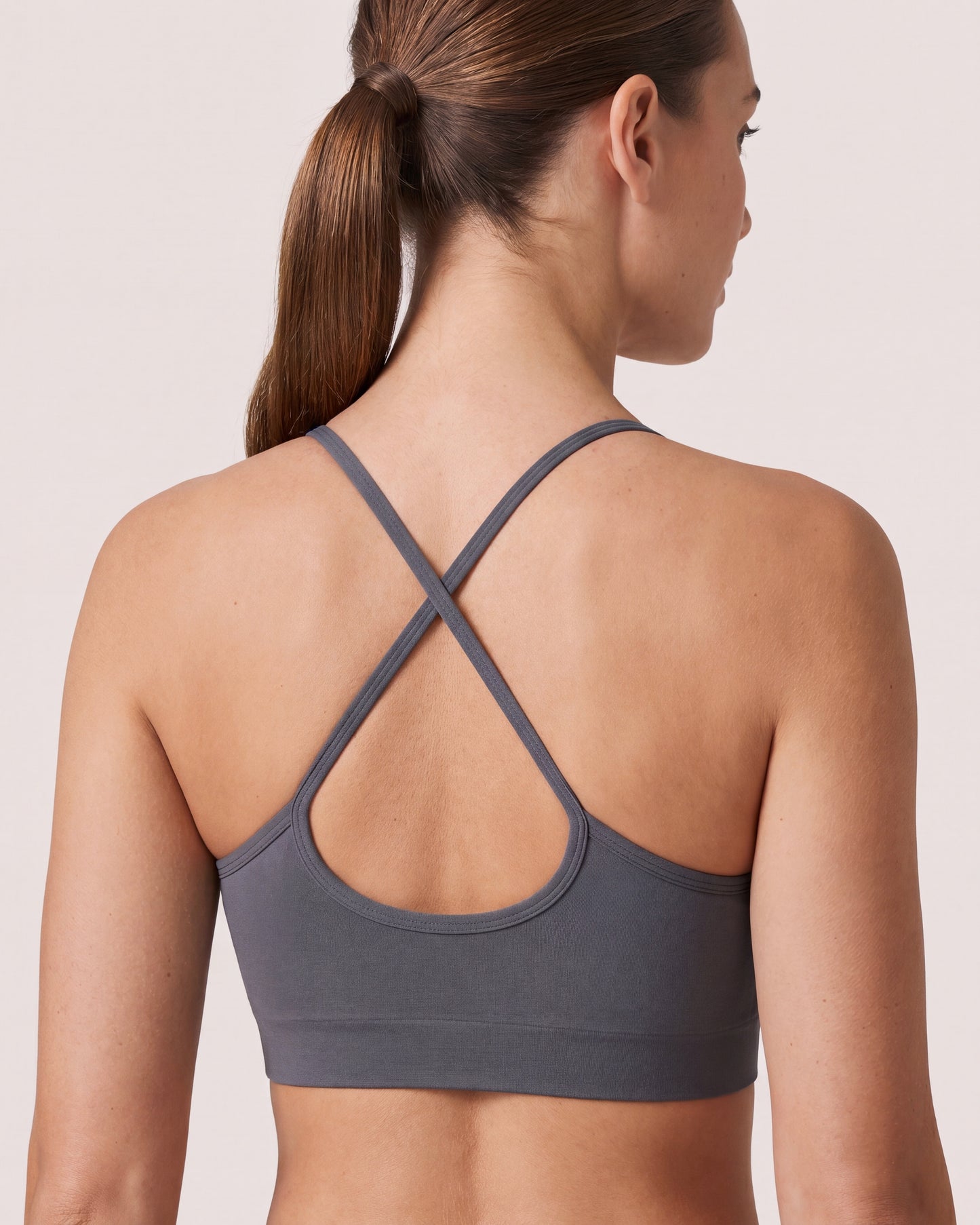 VARCEA Graphite Gray Cross Sports Bra