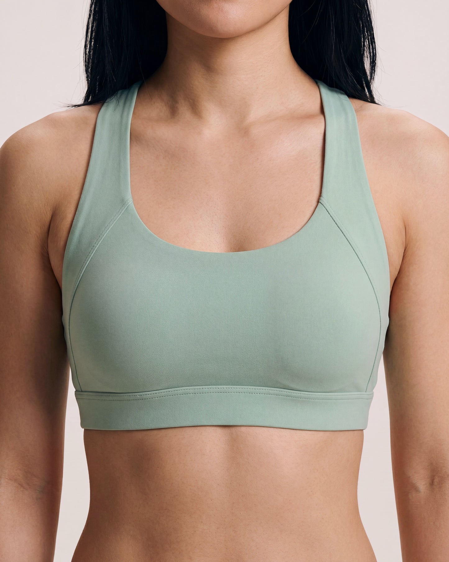 VARCEA Light Green Cross Sports Bra