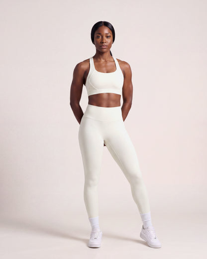 VARCEA Light Ivory Cross Sports Bra