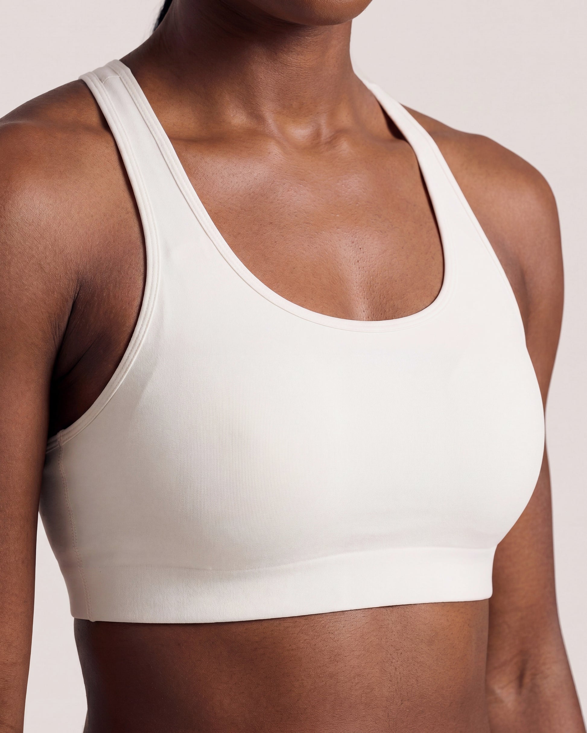 VARCEA Light Ivory Cross Sports Bra