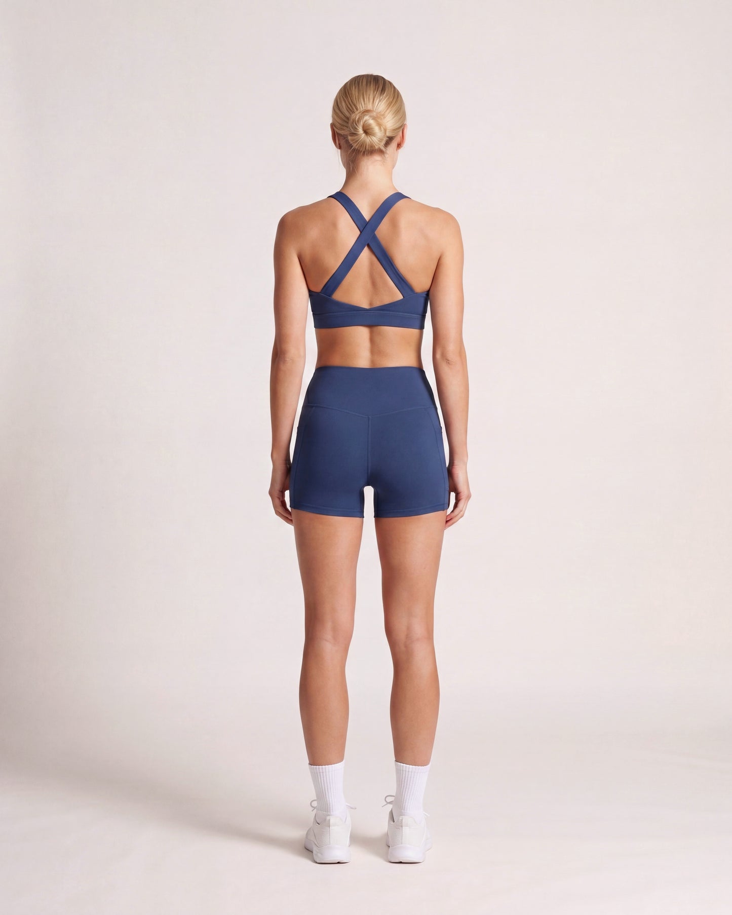 VARCEA Navy Cross Sports Bra