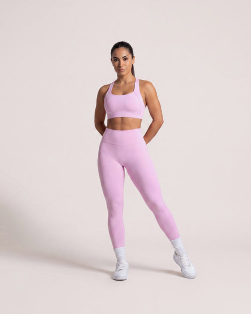 VARCEA Pink Cross Sports Bra