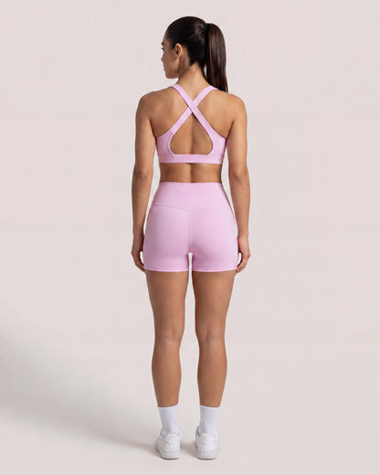 VARCEA Pink Cross Sports Bra