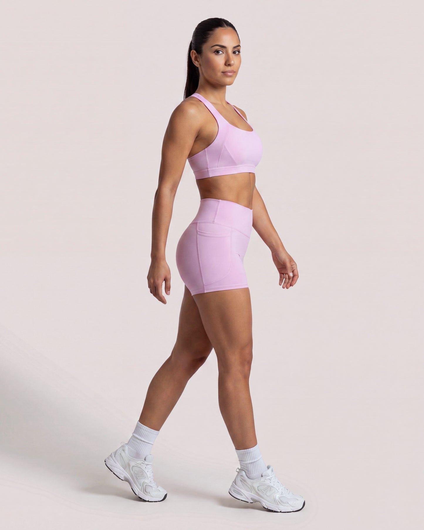 VARCEA Pink Cross Sports Bra