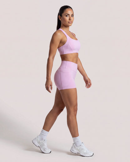 VARCEA Pink Cross Sports Bra