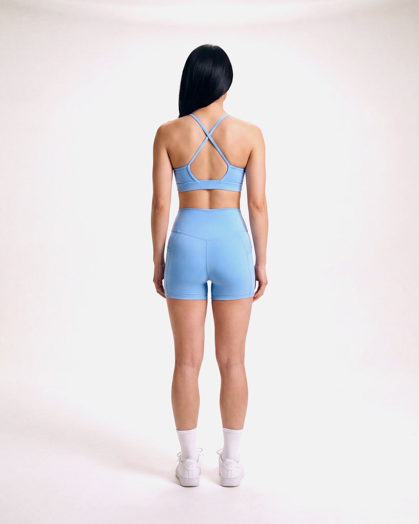 VARCEA Sky Blue Cross Sports Bra