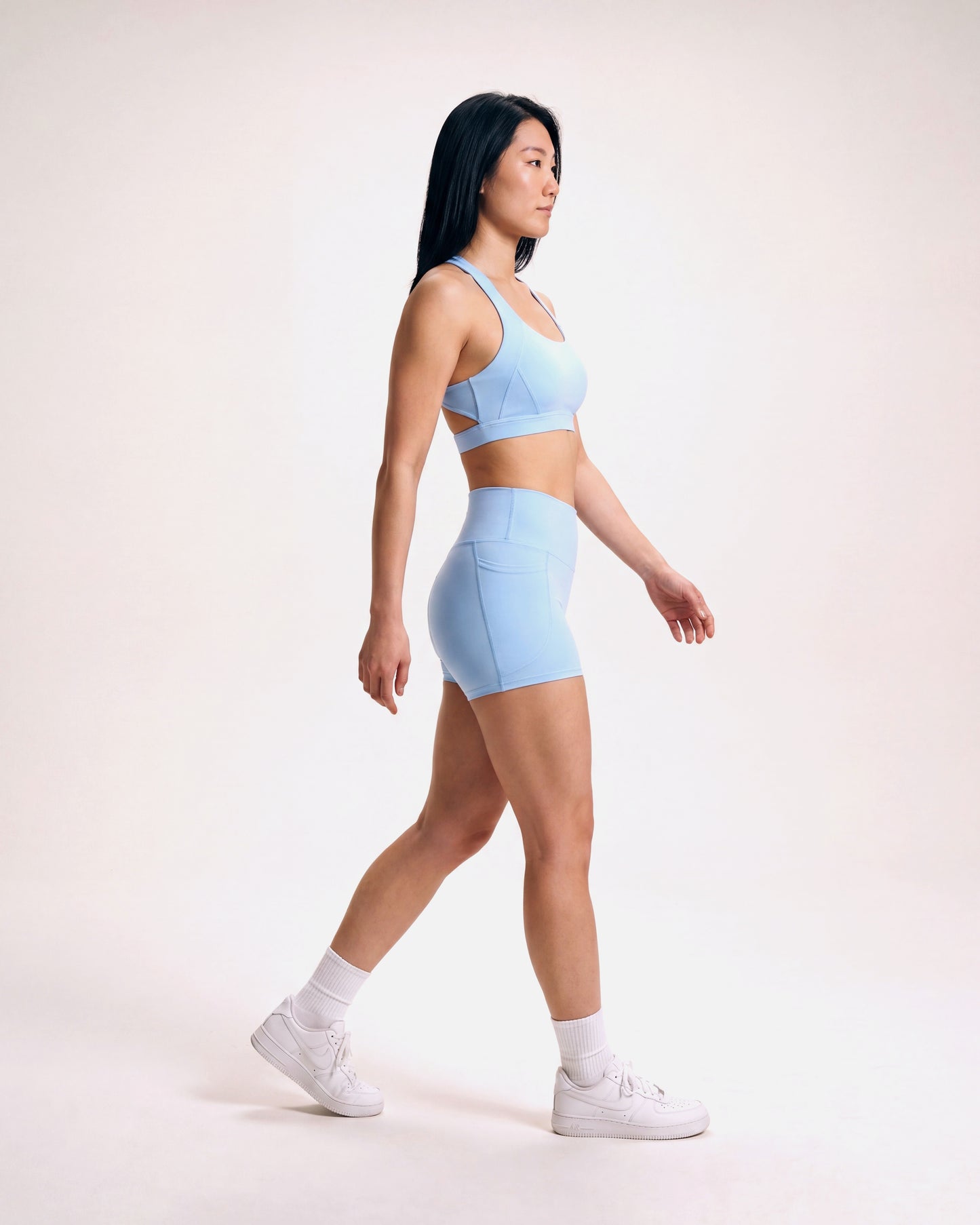 VARCEA Sky Blue Cross Sports Bra