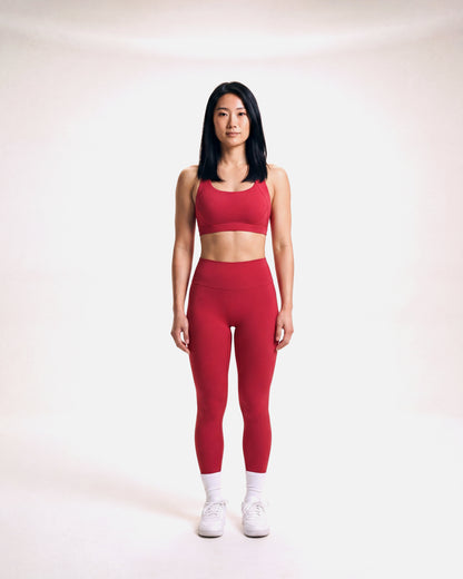 VARCEA Red High Seamless Legging