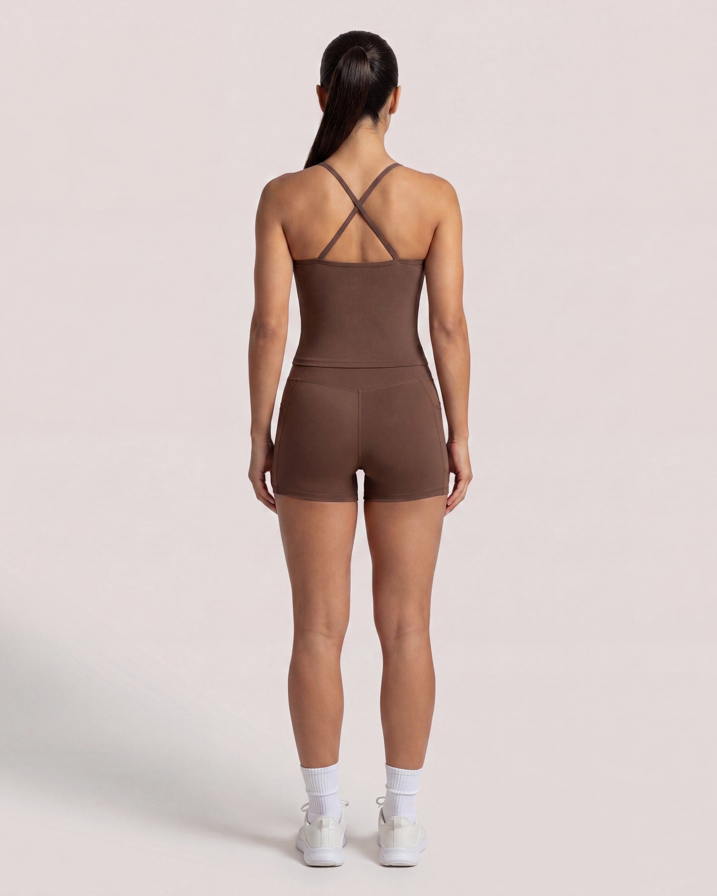 VARCEA Brown Pocket Shorts