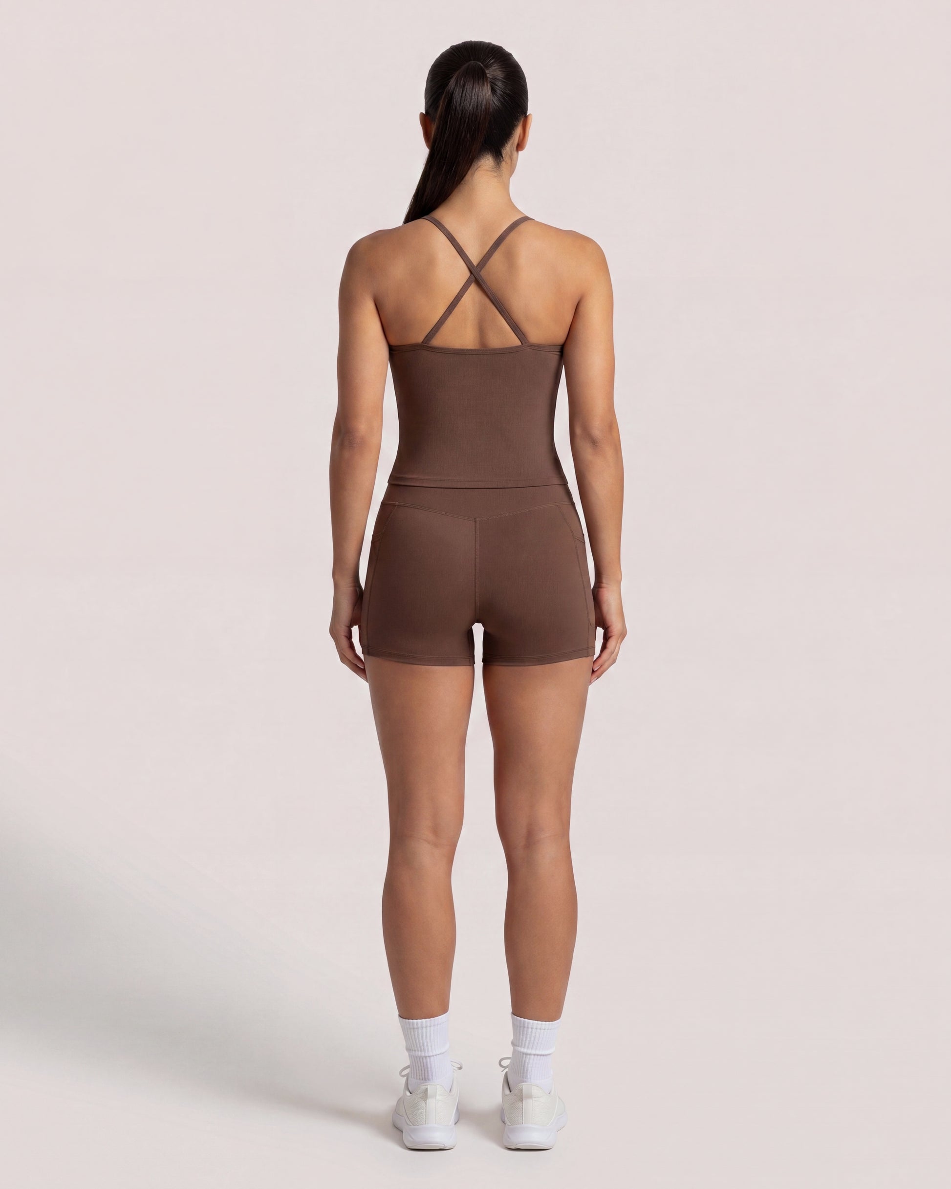 VARCEA Brown Pocket Shorts