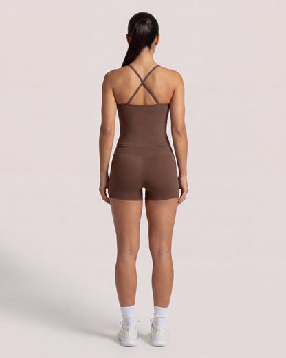 VARCEA Brown Pocket Shorts
