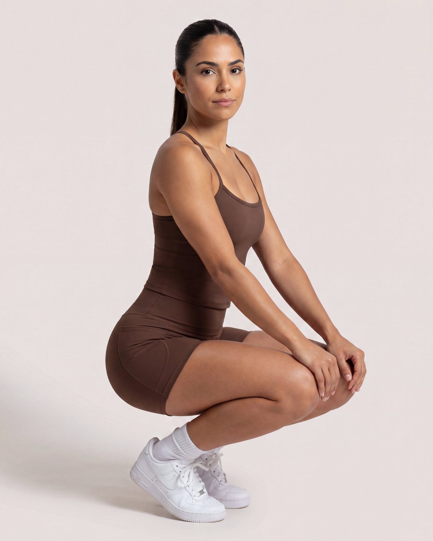 VARCEA Brown Pocket Shorts