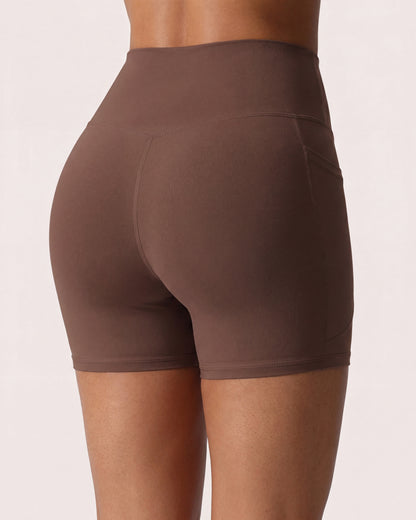 VARCEA Brown Pocket Shorts