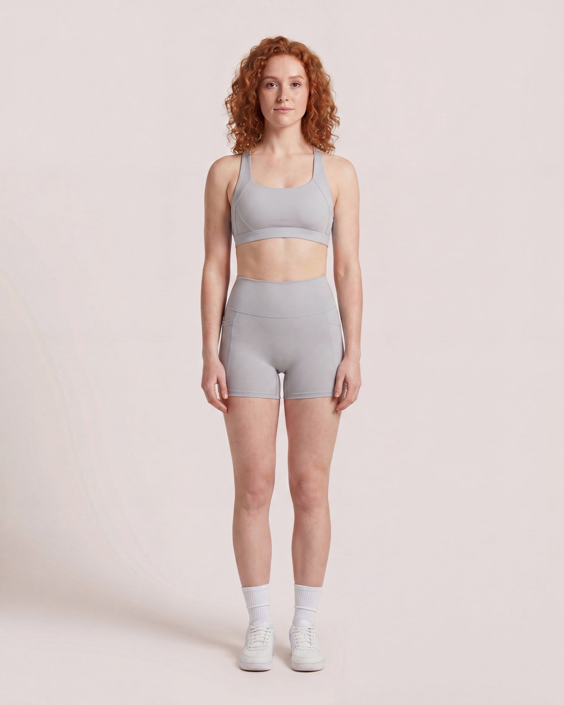 VARCEA Light Gray Pocket Shorts