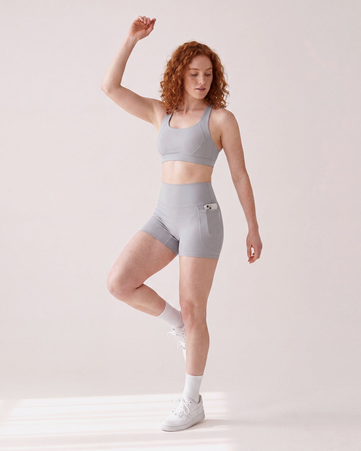 VARCEA Light Gray Pocket Shorts