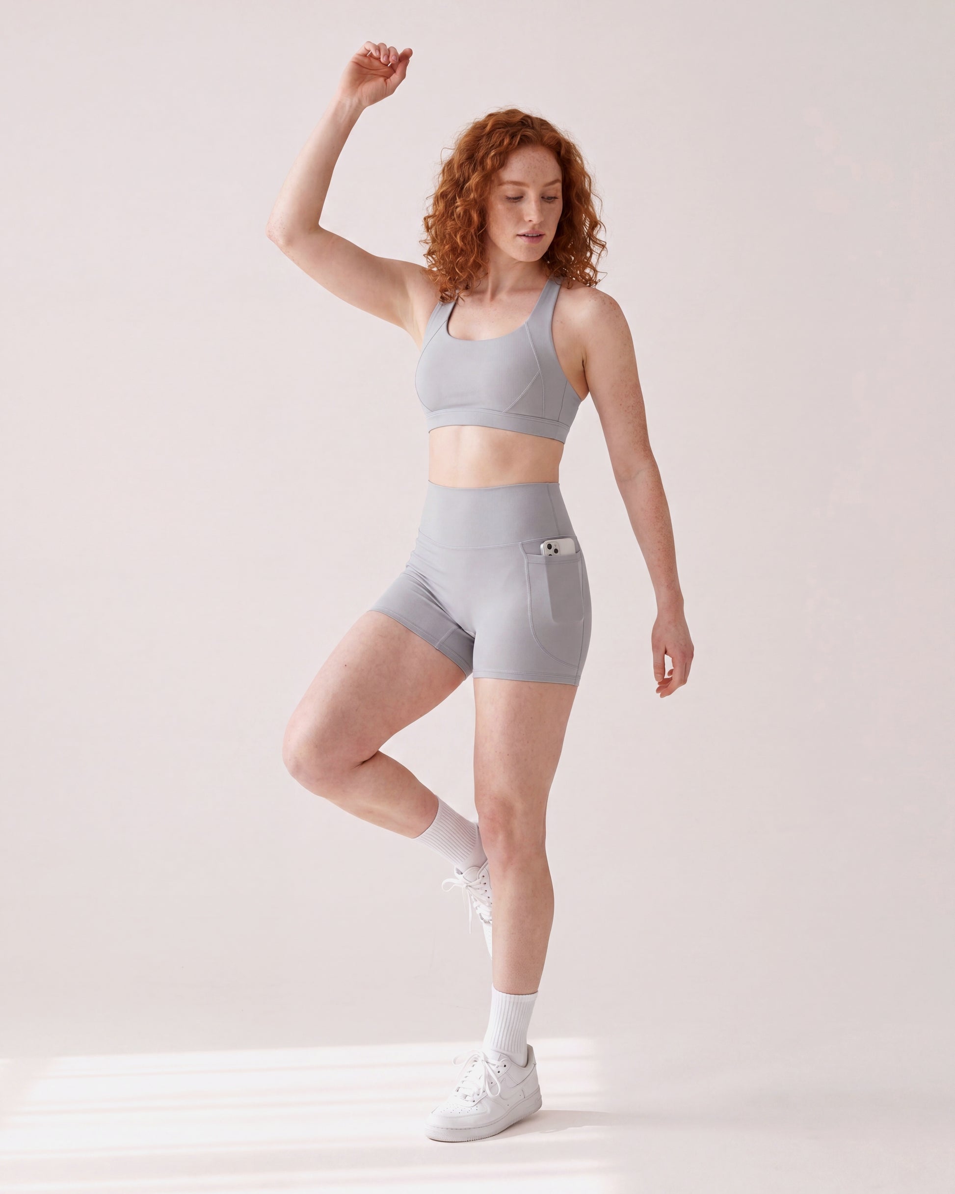 VARCEA Light Gray Pocket Shorts