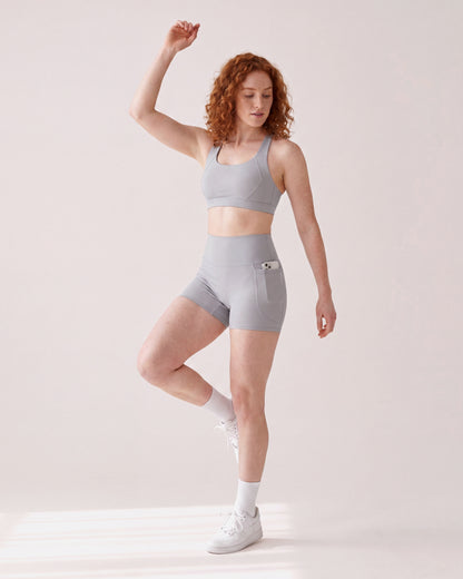 VARCEA Light Gray Pocket Shorts