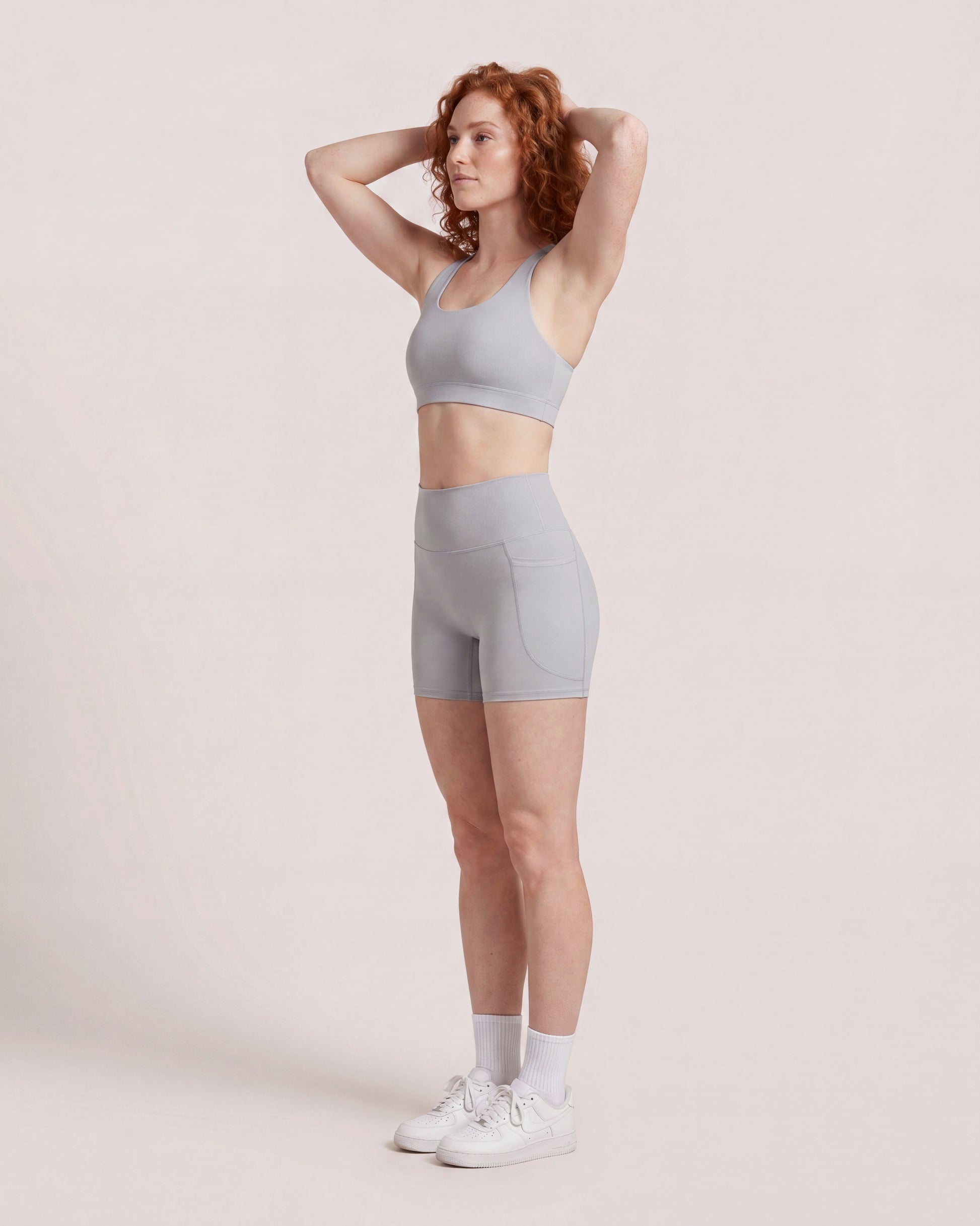 VARCEA Light Gray Pocket Shorts