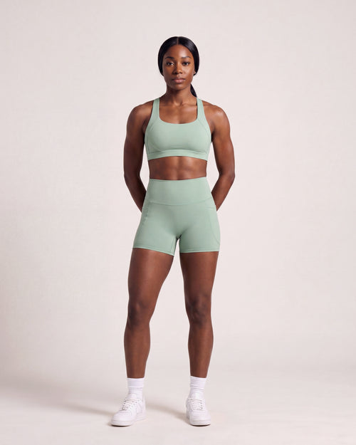 VARCEA Light Green Pocket Shorts